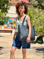 תיק צד גדול ללימודים NOKO שחור קלאסי