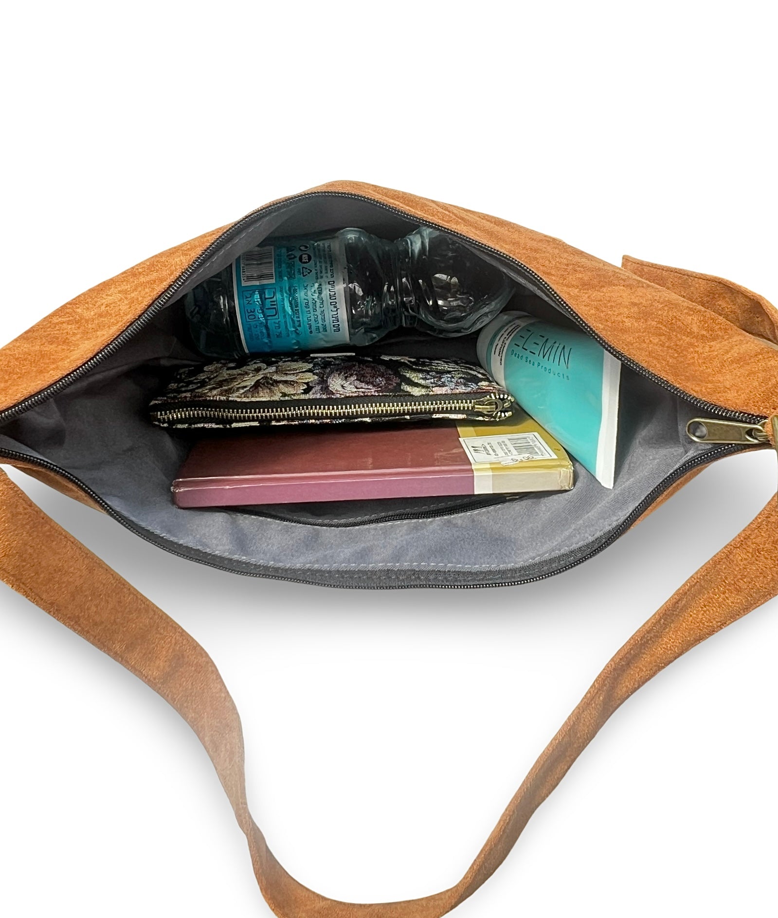 תיק צד / פאוץ' גדול Luna אדום זמש