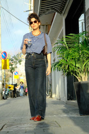 Chilla Denim ג'ינס ארוך Dark Blue Wide Leg