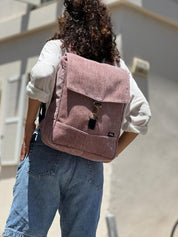 תיק סטודנטס בינוני ורוד עתיק קורדרוי