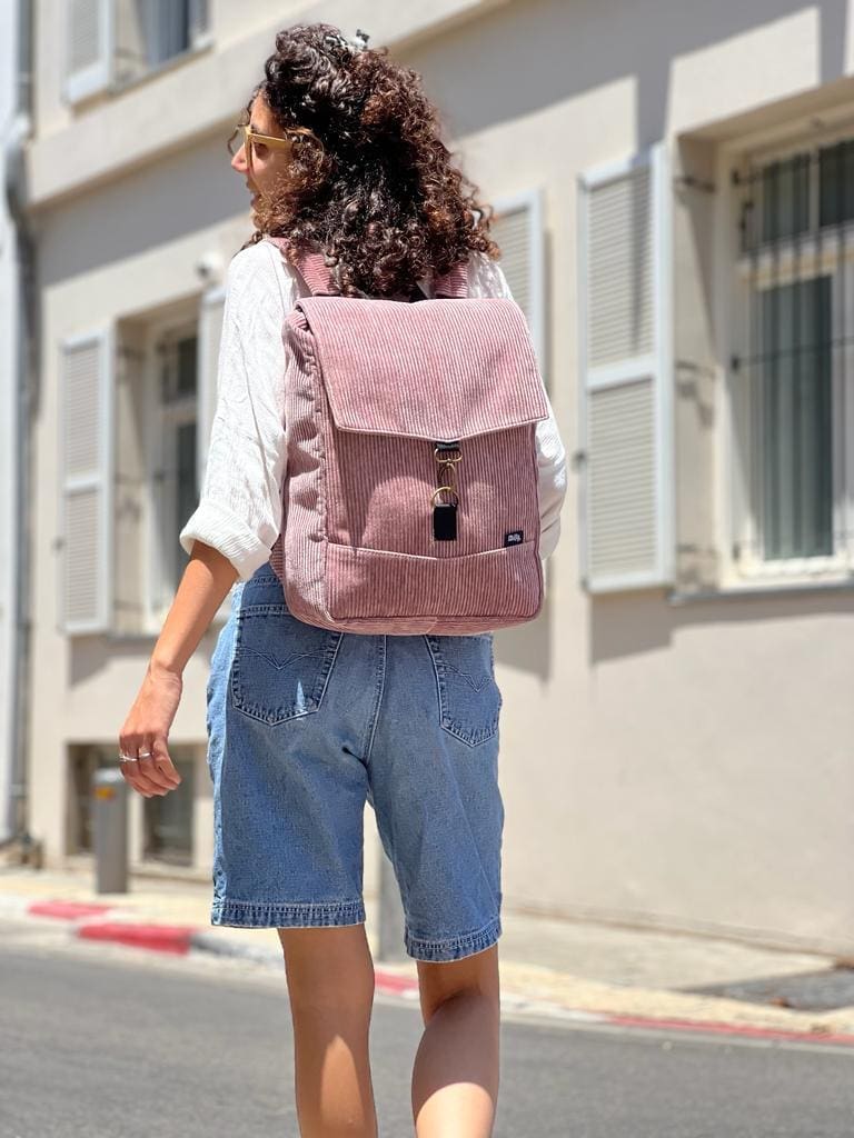 תיק סטודנטס בינוני ורוד עתיק קורדרוי