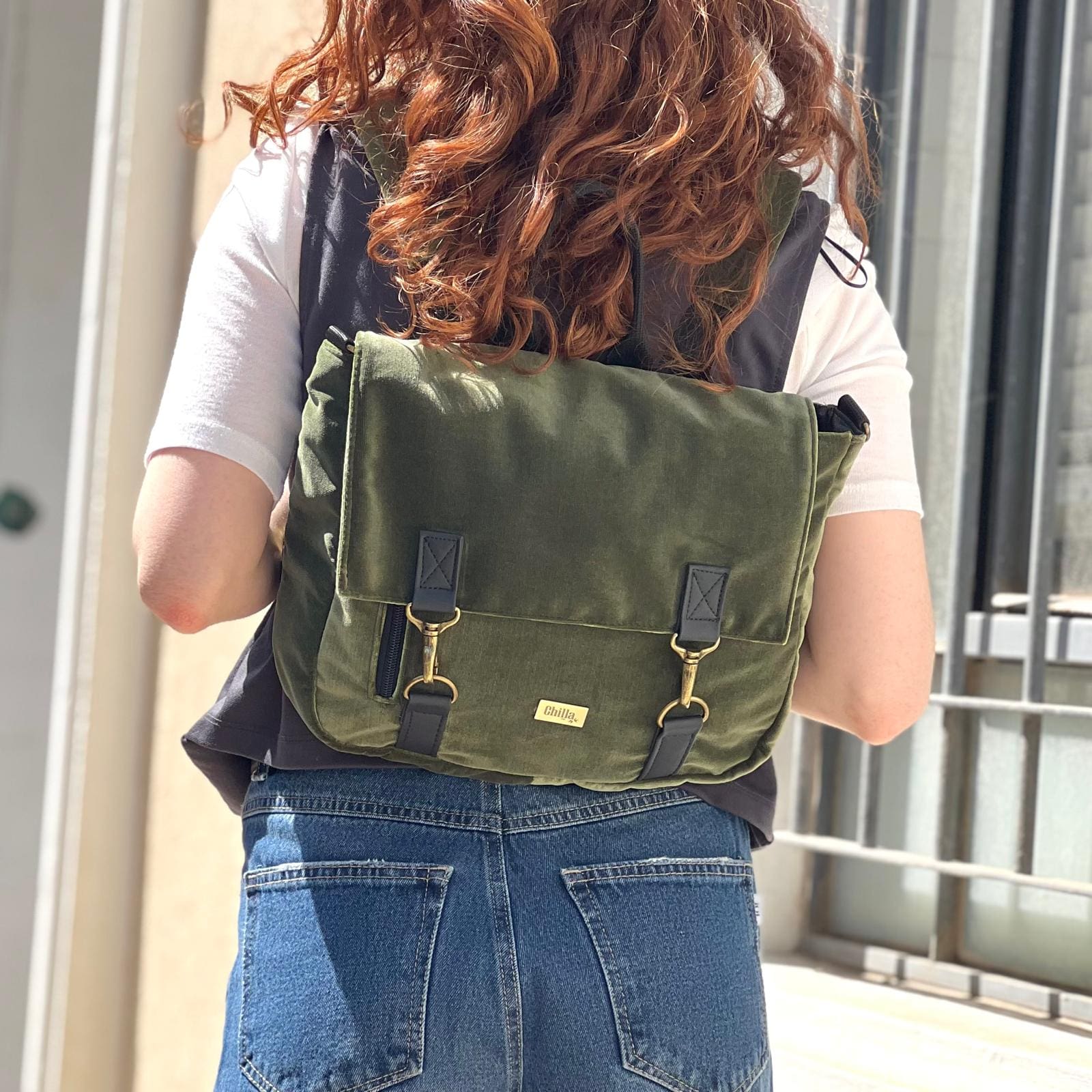צד Jaffa ירוק עתיק קטיפה