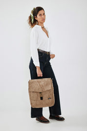 תיק גב סטודנטס חום בהיר קורדרוי