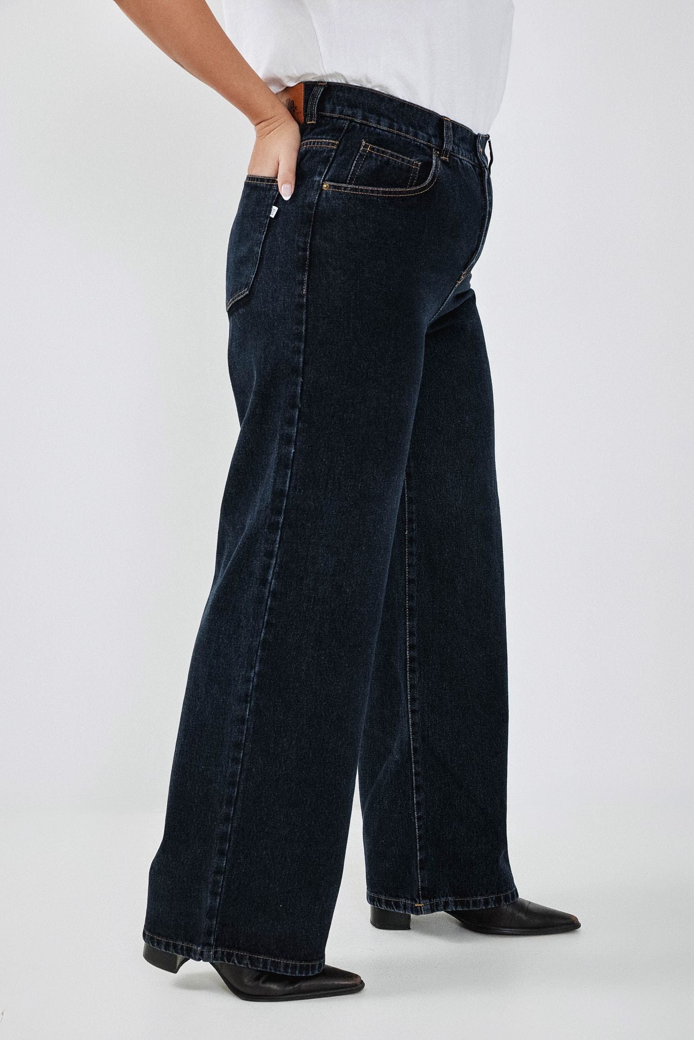ג'ינס ארוך Dark Blue Wide Leg