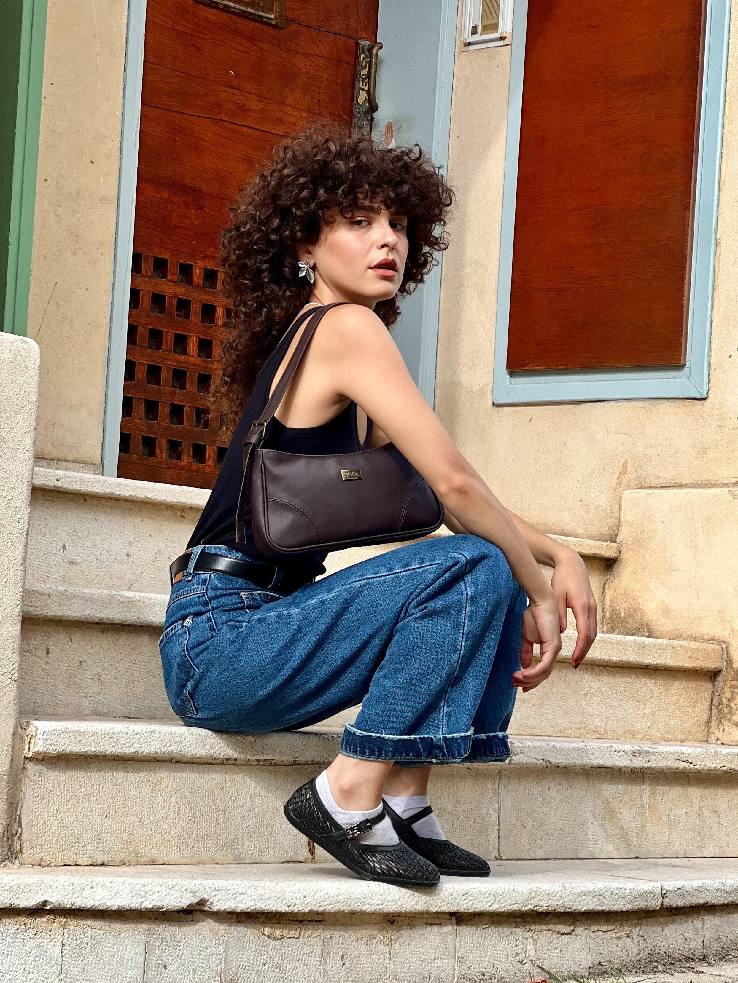 תיק צד Talo'r חום שוקולד