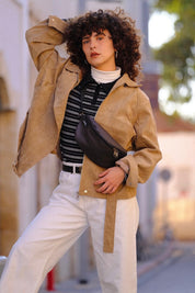 פאוץ' "הלגה" חום שוקולד