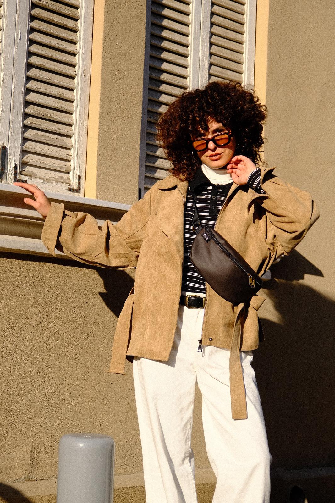 פאוץ' "הלגה" חום שוקולד