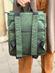 תיק גב מיני סטודנטס ירוק בקבוק קטיפה