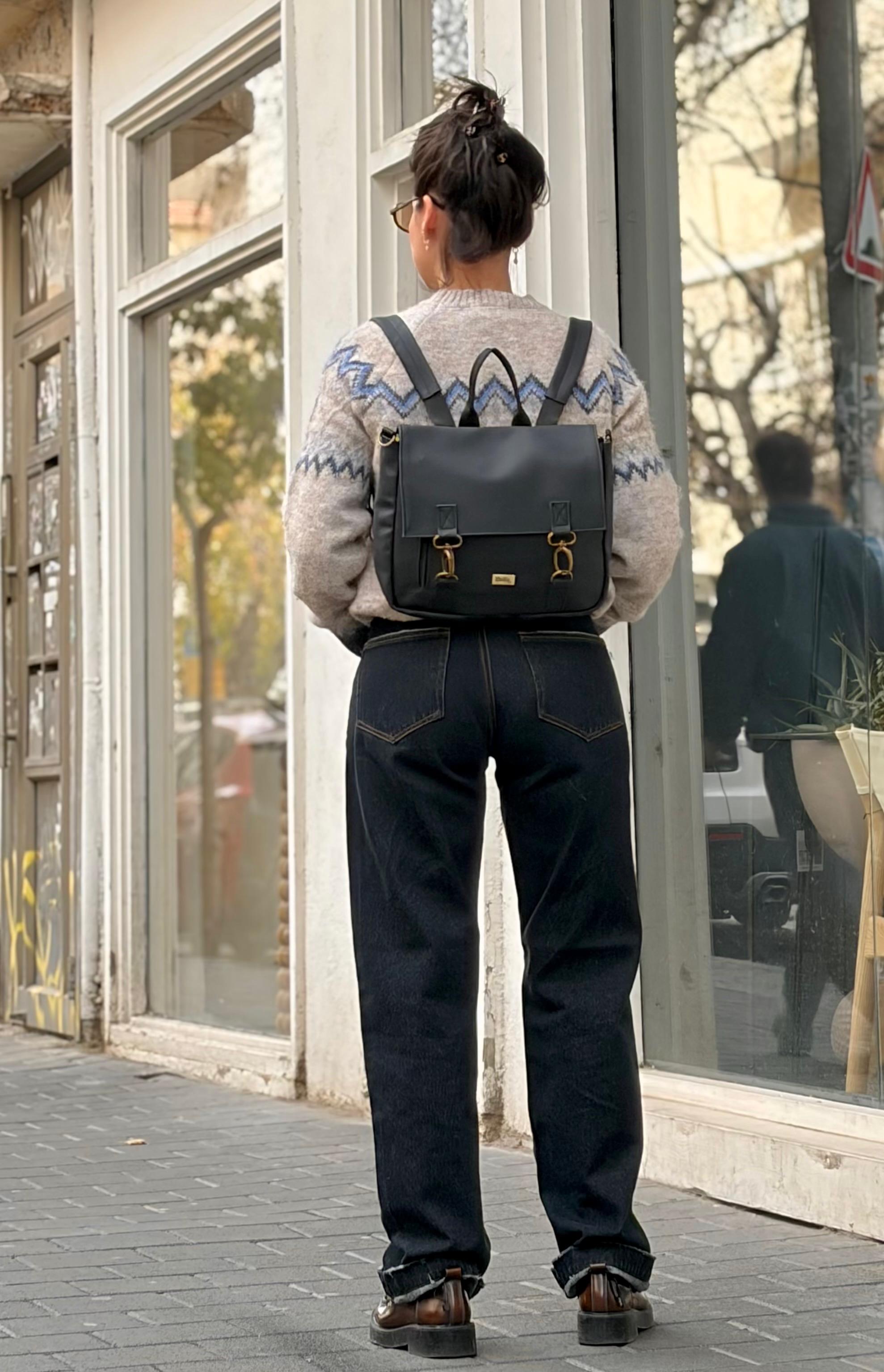 תיק גב/צד Jaffa שחור