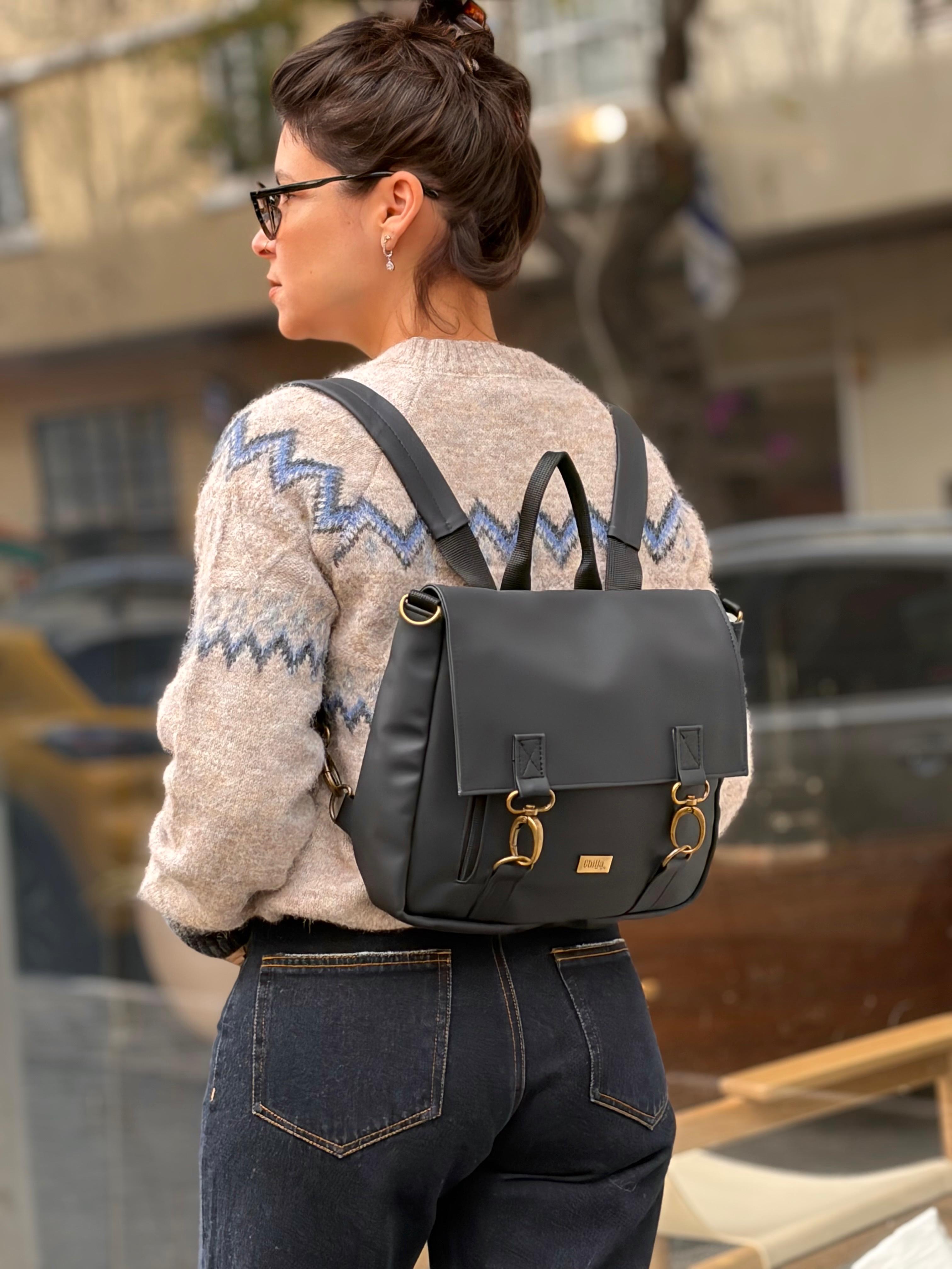 תיק גב/צד Jaffa שחור