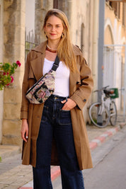 פאוץ' רוני גדול וינטייג' שמנת גובלן