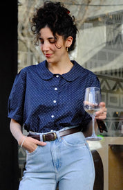חולצה מכופתרת 'נינה' רומנטית