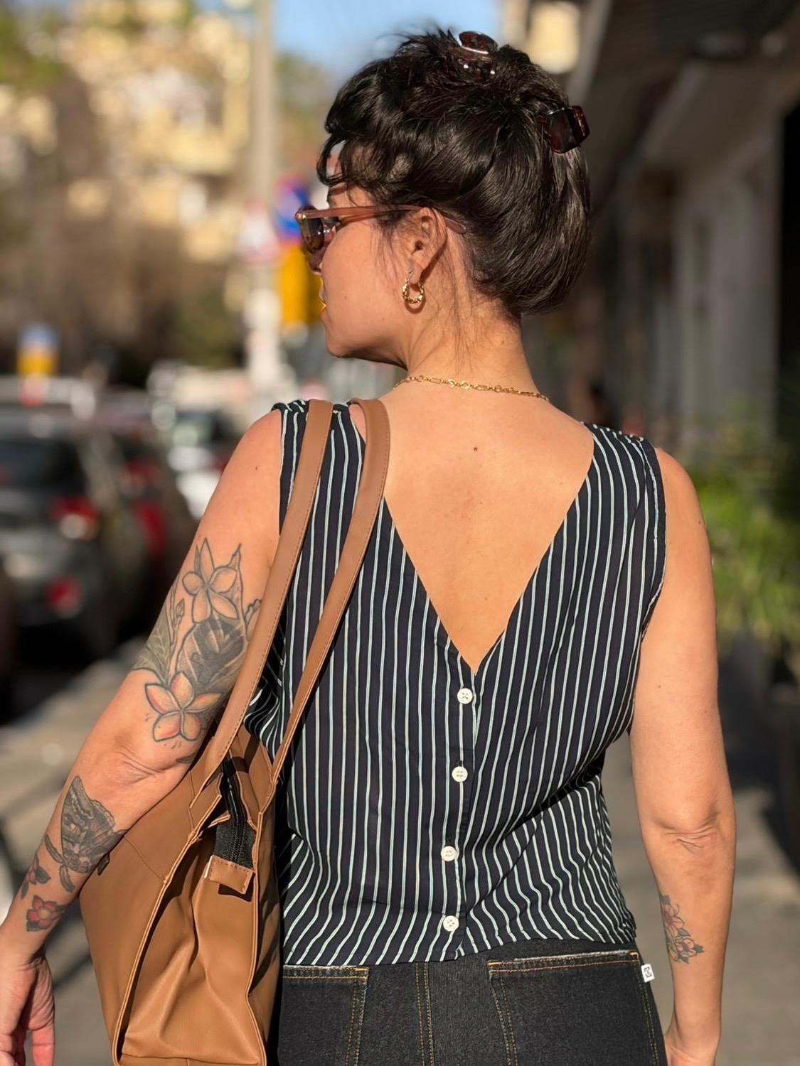 חולצה מכופתרת 'Chloé' פסים
