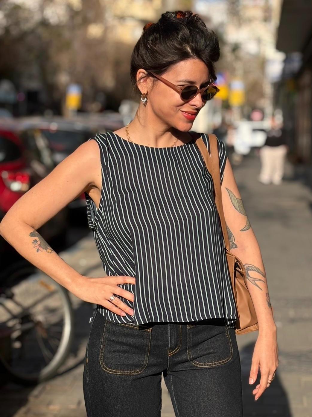 חולצה מכופתרת 'Chloé' פסים