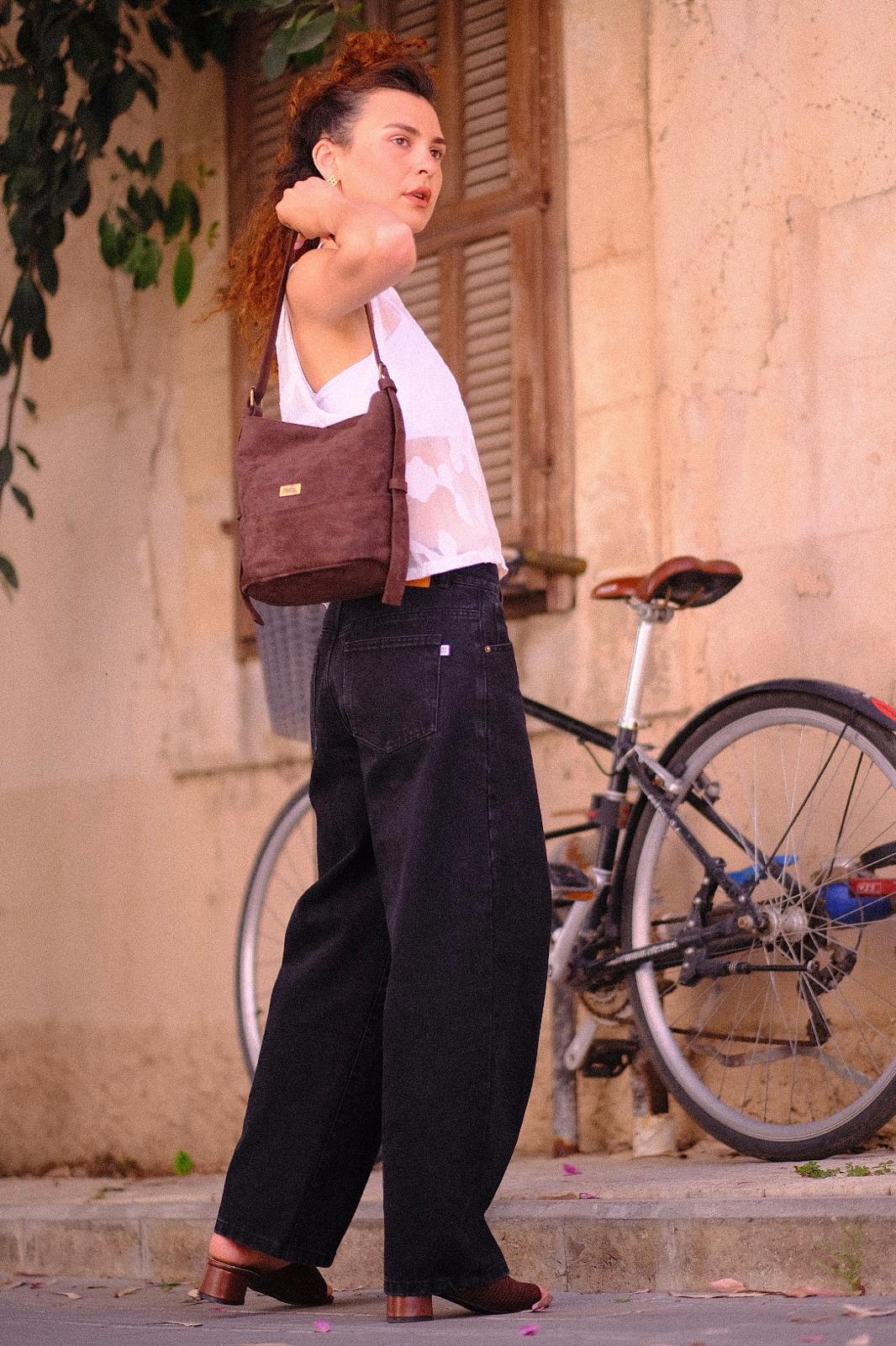 Washed Black Low-Waisted Barrel Chilla Denim