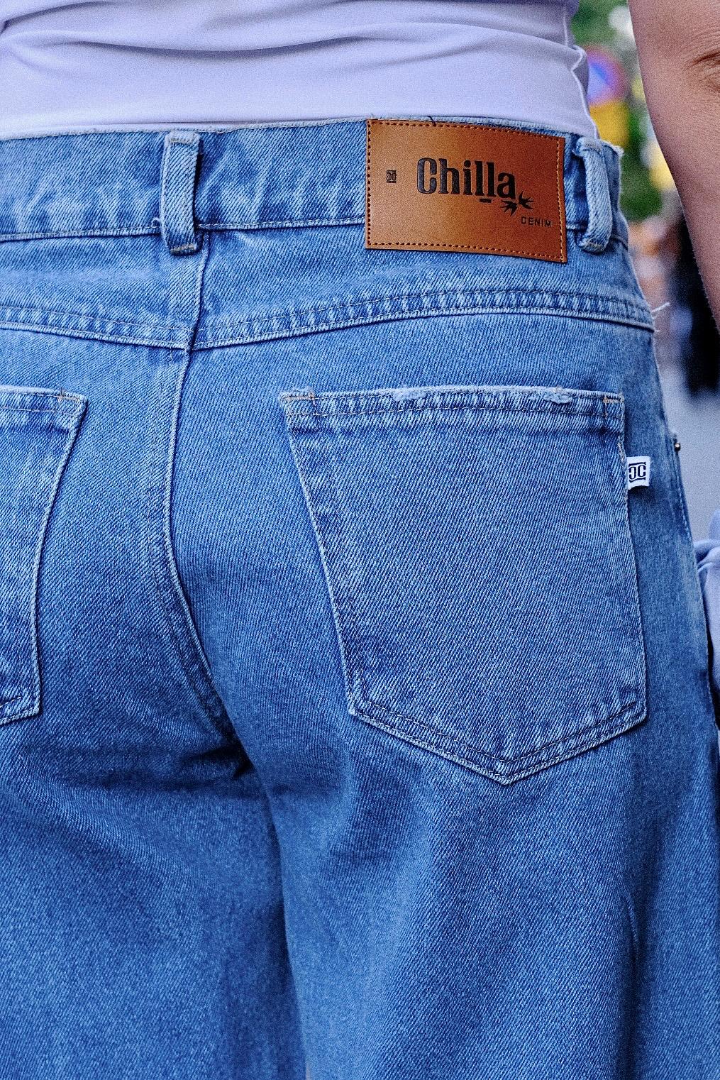 Light Blue Easy Barrel Jeans Denim