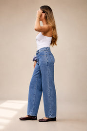 Light Blue Easy Barrel Jeans Denim