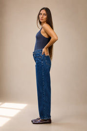 Blue Easy Barrel Jeans Denim