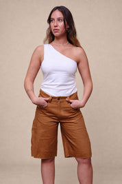 One Shoulder Top - White