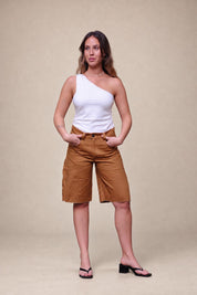 One Shoulder Top - White