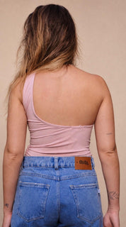 One Shoulder Top - Pink