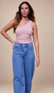 One Shoulder Top - Pink