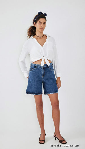Chilla Denim ג'ינס קצר קלאסי