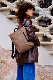 תיק רעות חום בהיר קורדרוי