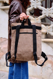 תיק רעות חום בהיר קורדרוי